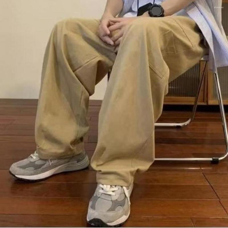 

Men's Pants Men Cargo Loose Vintage Baggy Mid Waist Straight, Black