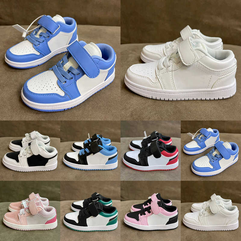 

2023Top Jumpman 1 1s Low Kids Basketball Shoes 2022 Boys Girls Royal Yellow Triple White Black Mystic Green Gym Red Toddler Sneakers Size 22-35, As shown 3
