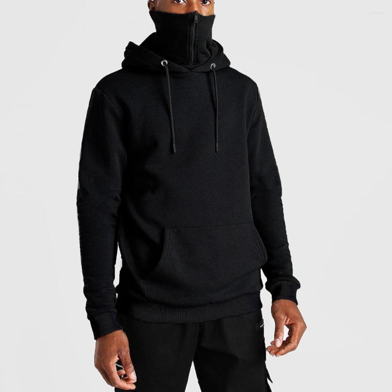 

Men's Sweaters Men Hoodie Plush Autumn Clothing Sweat Absorption Terrific Stand Collar Drawstring Spring, Red