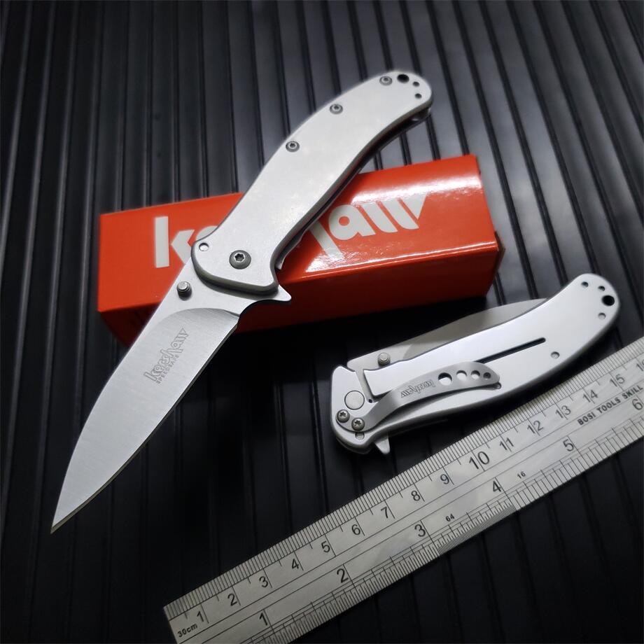 

OEM Kershaw 1730/1730SS Zing Assisted Flipper Knife 3" Bead Blast Plain Blade Stainless Steel Handles Outdoor Camping Survival Knives EDC 1660 tools