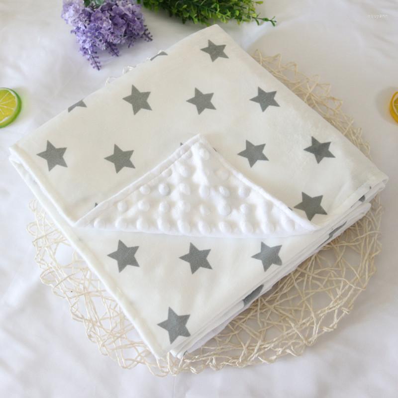 

Blankets Baby Thicken Double Layer Soft Coral Fleece Infant Swaddle Envelope Stroller Wrap Born Bedding Blanket
