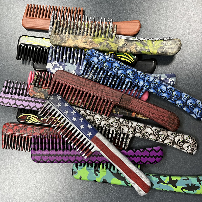 

Tactical Knife Various Colors Small Brush Comb Knife Ladies Self Defense Tool