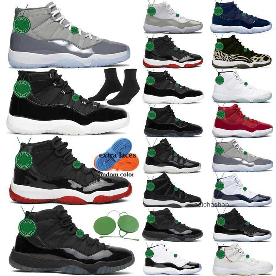 With Box 11 11s cool grays Basketball Shoes Men Women Cherry 72-10 Low Cool Grey Jubilee 25th Anniversary Bred Pantone Pure Violet Mens