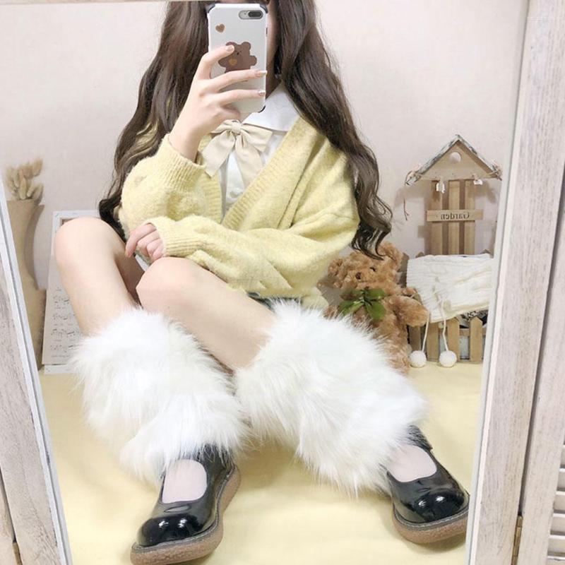 

Women Socks Girls Harajuku Fur Winter Furry Leg Warmer Lady Sweet Cosplay Warm Boots Warmers Gothic Lolita Stock J4i4, 25cm