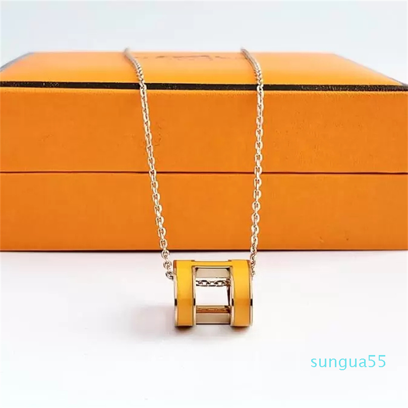 

Pendant Necklaces Designer Design Rose Gold Letters Women's 45cm
