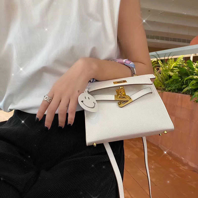 

h bag Handbags brand fashion H ermese leather bags women 2022 new net red same second generation Mini single shoulder portable messenger, Sky blue