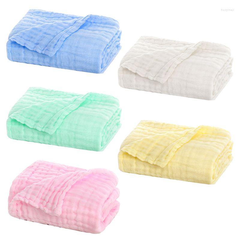 

Blankets Soft Breathable 6 Layers Gauze Baby Receiving Blanket Muslin Swaddle Wrap Born Infant Bath Towel Warm Sleeping Bed Cover, Blue