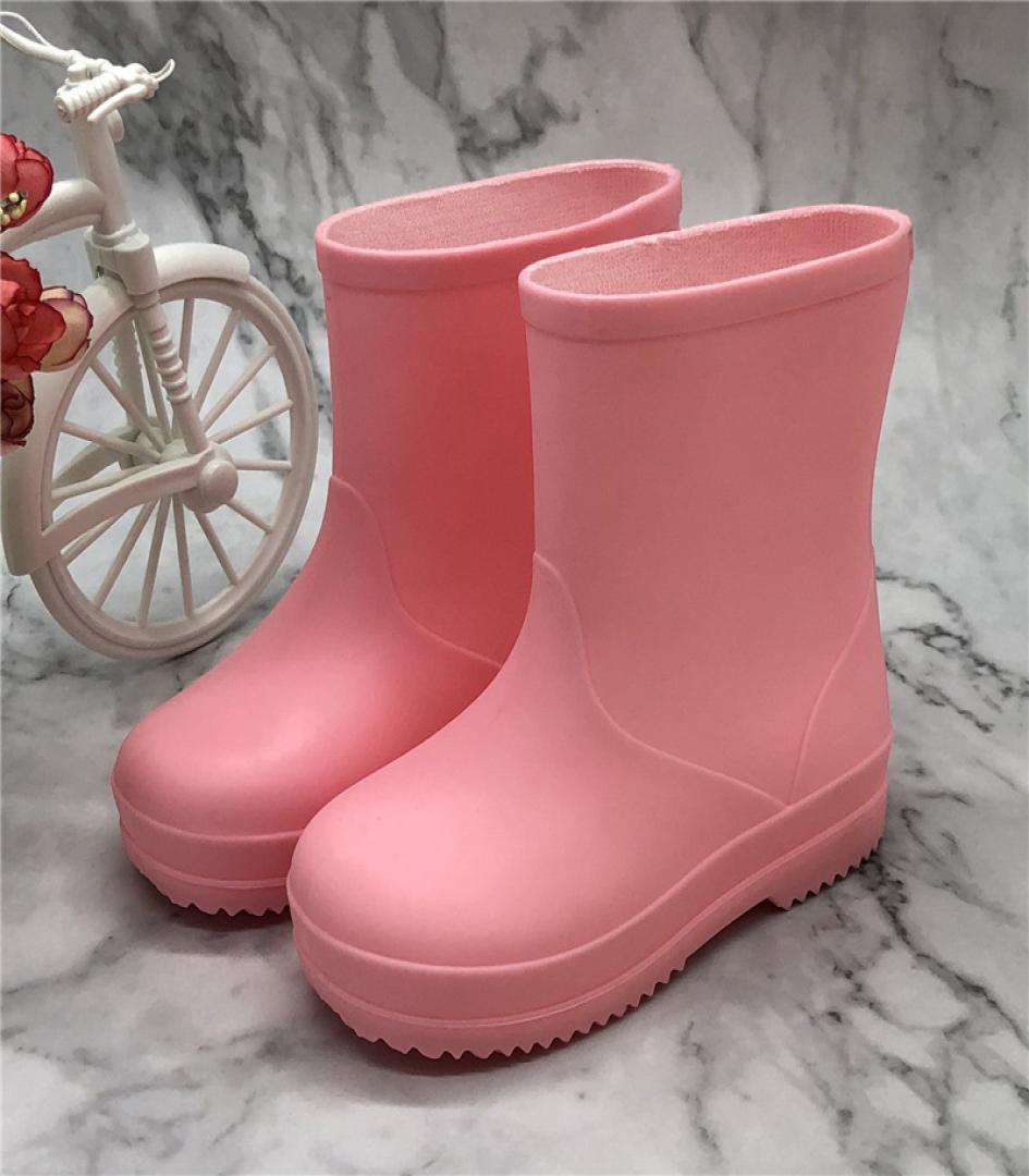 

Children Boys Girls Rainboots Solid Kids Waterproof Rainshoes Infant Baby Toddler High Quality Rain Boots Pink Yellow Sky Blue7100065