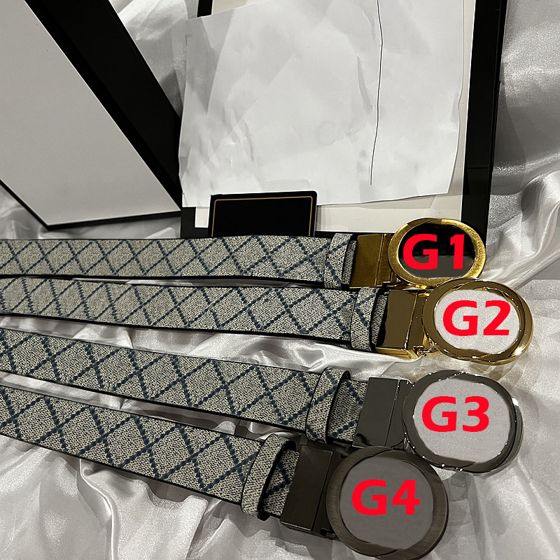 

Classic Brand Belts Men Women Cowskin Belt With Letter Fashion Designer Waistbands Cloth Pattern Gold Silver Turn Buckle, Width 3.3cm