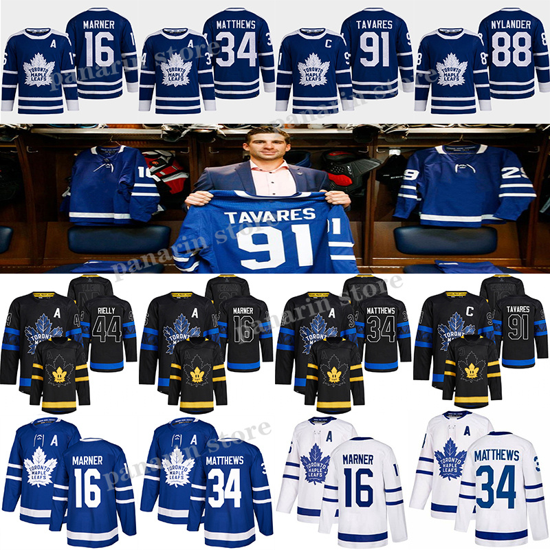 

#34 Auston Matthews Reverse Retro hockey jersey Maple Leafs#16 Mitchell Marner William Nylander Morgan Rielly Matt Murray John Tavares Doug Gilmour jerseys, Blue reverse retro men