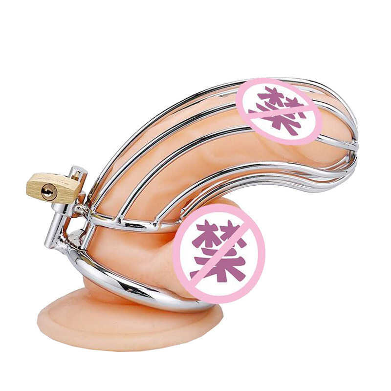 sex toy vibrator massger Toy Men&#039;s Appliances Sexy Products Penis Banana Cage Metal Chastity Lock Device Jj Bonder-image-845379898