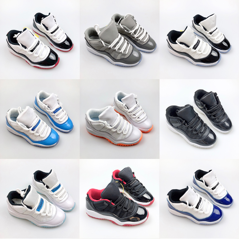 

Jumpman 11 11s Low Kids Basketball Shoe Shoes Cool Grey Low Pure Violet Emerald Animal Instinct Bright Citrus Space Jam Bred Concord Cherry Size 25-35, As photo 6