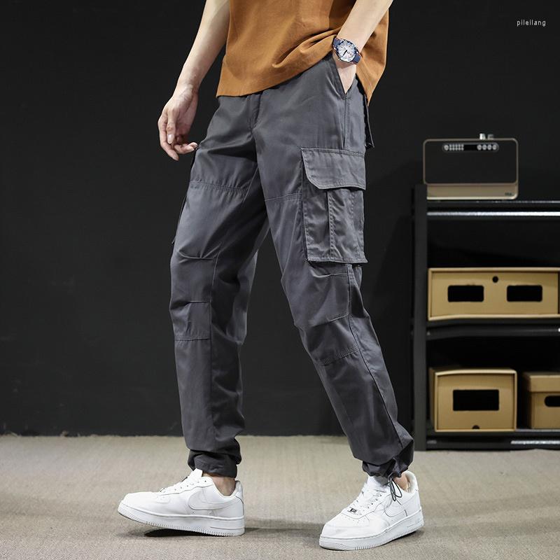 

Men's Pants 2023 Camo Men Army Fashion Man Trousers Long Casual Streetwear Harem Mens Cargo Pantalon Homme, Black