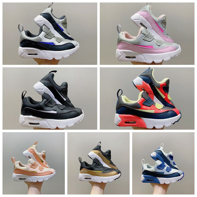 

Brand Designer Kids shoes 90C Athletic Outdoor sports toddler Breathable Basketball hiking Shoes max Rubber baby for girl boy child black, #6