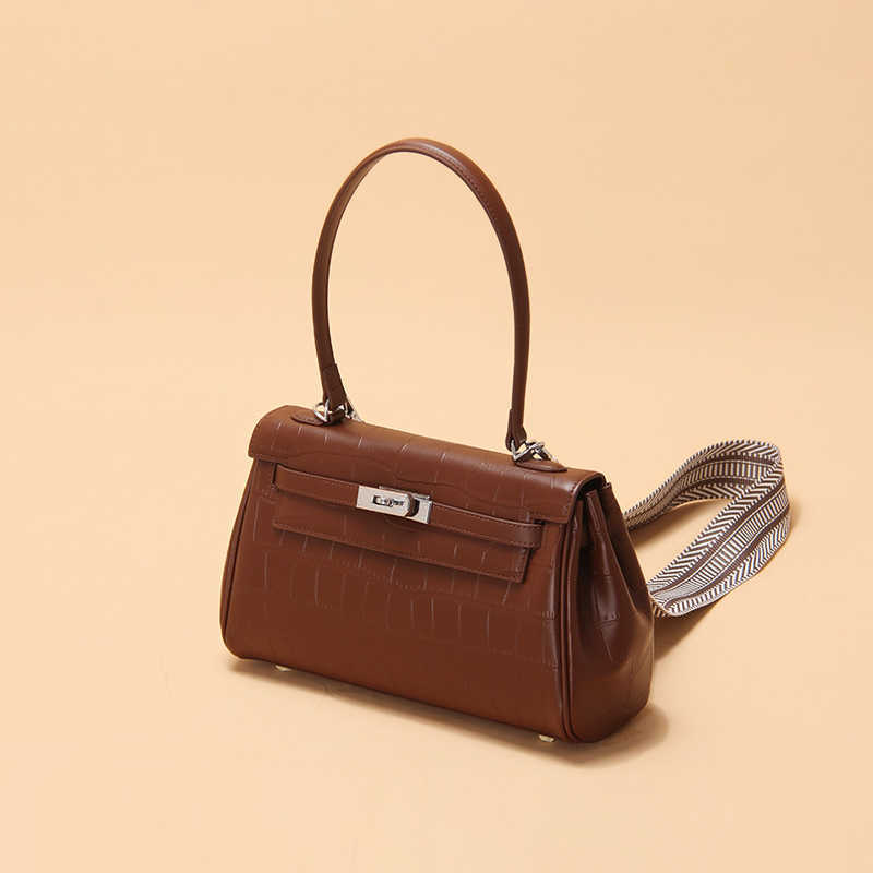 

h bag Classic Leather Fashion H ermese Bags Internet Red Versatile Hand Wide Shoulder Strap, Not for sale do not shoot