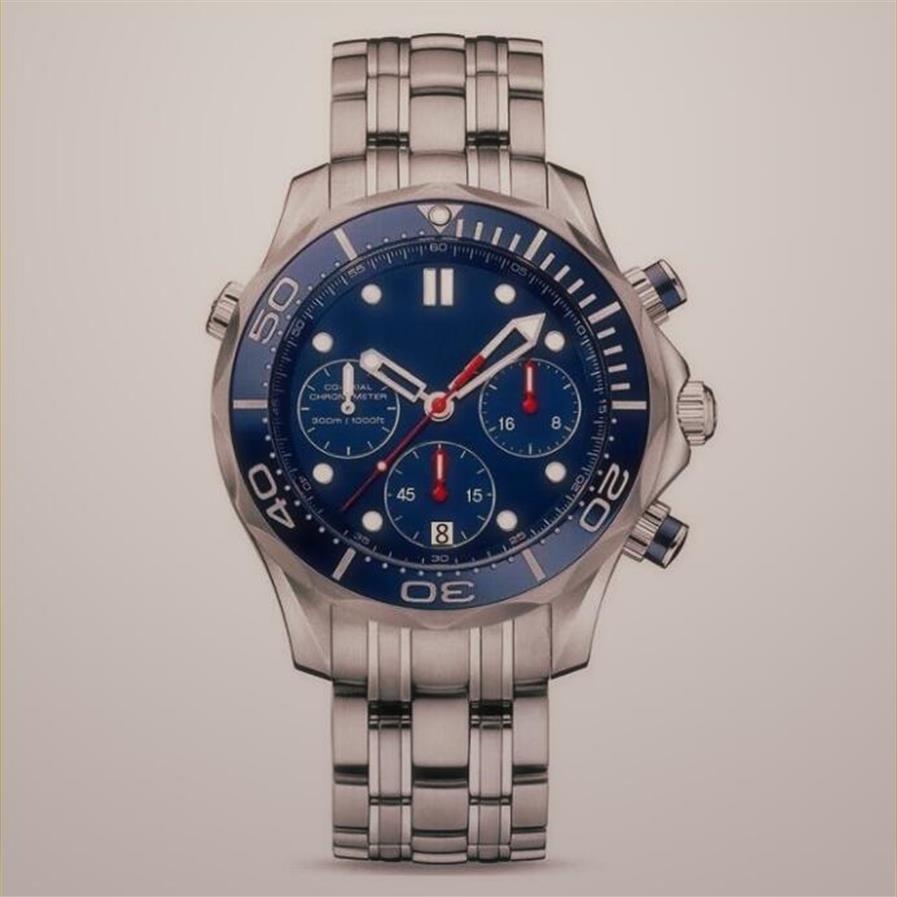 

blue Luxury Mens Watch Stopwatch Stainless Steel Watches Men Date 2813 Automatic movement Just President designer Wristwatches290d, As pic