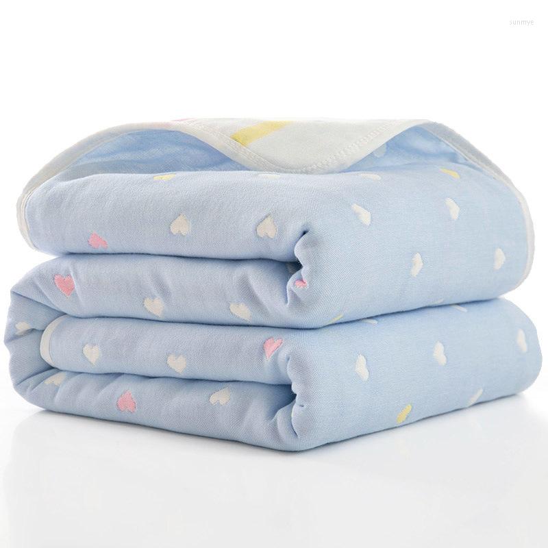 

Blankets Muslin Baby Toddler Blanket Cotton Bedding Quilt Premium 6 Layer Gauze Breathable Super Soft Infant Stroller Swaddle Wrap, 14