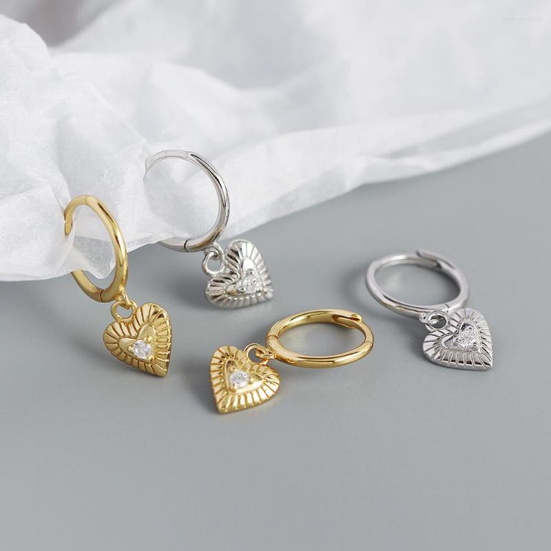 

Dangle Earrings 925 Sterling Silver Earring Zircon Demon Eye Heart Short Pendant Drop Square Irregular Long Girl Woman Ear Jewel