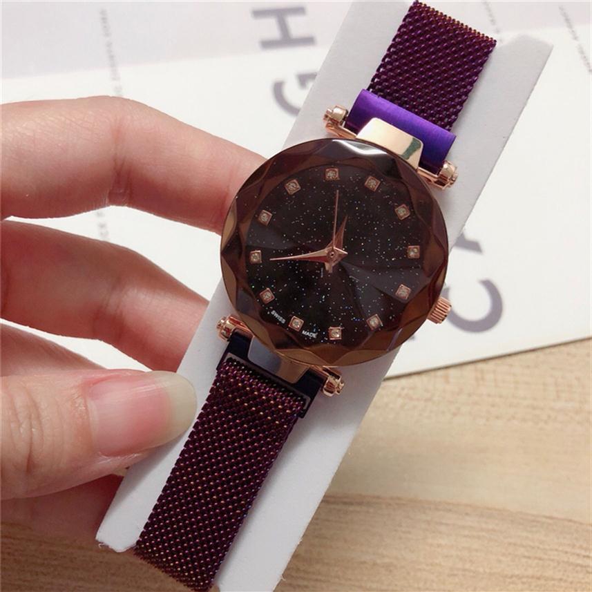 

New Model Women watch Special Dial Multi color Lady Wristwatches Quartz For Party High Quality student luminous Steel strap Popular217P, No.4