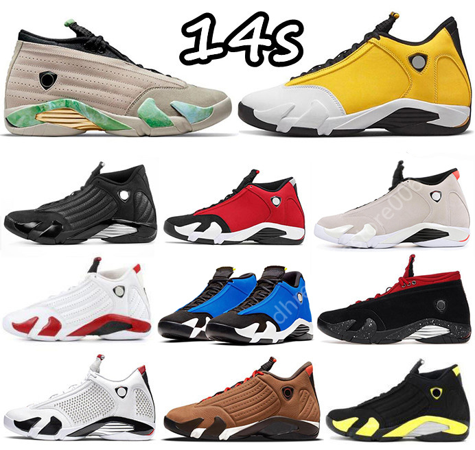

14 14s Laney Men Basketball Shoes Ginger candy cane Winterized Fortune gym red Blue desert sand defining moments Black Toe Hyper Royal mens sports Trainers sneakers