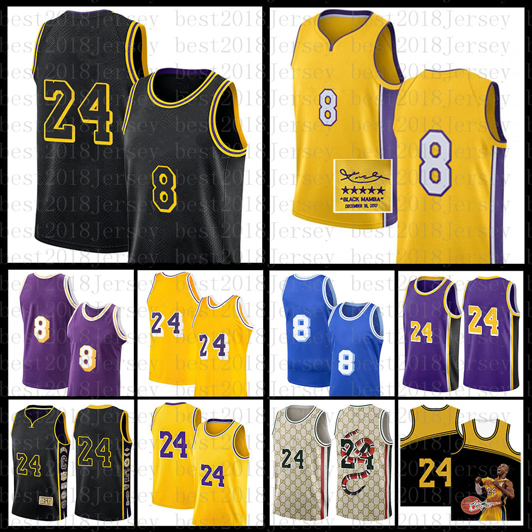 

8 24 Basketball Jersey Bryant Los Angeles''Lakers''Kobe''Mamba LeBron James Russell Westbrook Carmelo Anthony Black 03, Mens jersey