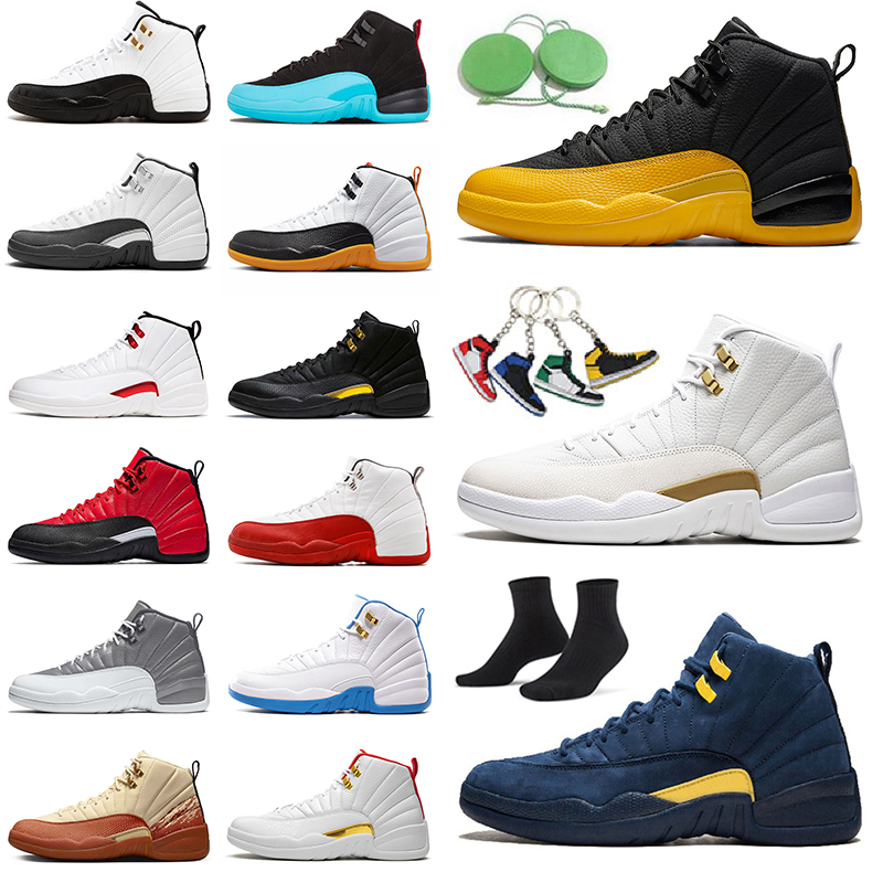 

Basketball Shoes Jumpman 12 40-47 j12 Men Women 12s Sneakers Trainers Sports Hotsale Fashion Outdoor Taxi Michigan Playoffs The master French Blue Dark Grey FIBA, # stealth 40-47
