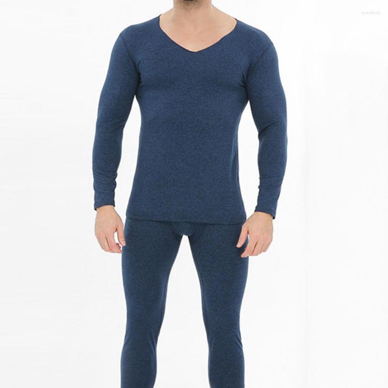 

Undershirts 2 Pcs/Set Nightgowns Men Base Shirt Pyjamas Sleepshirts Homewear Seamless Fit Plush Sleep Top Pants Set Pijamas Underwear Sets, Black