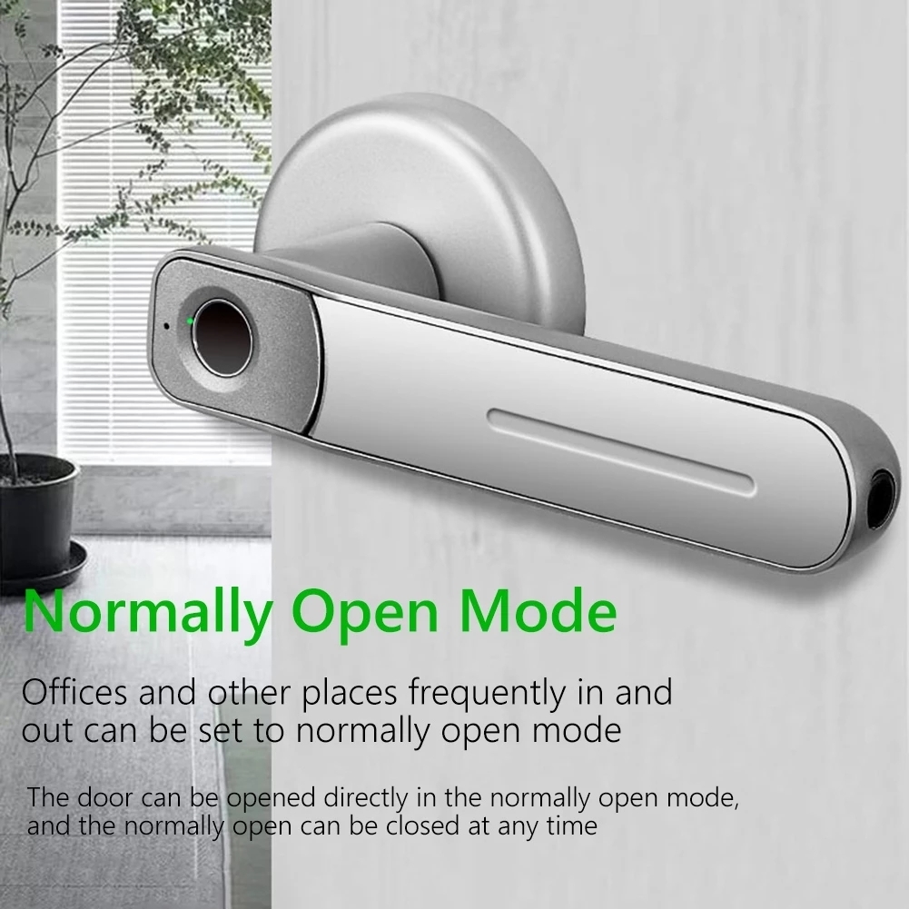 

Smart Lock Fingerprint Door Handle USB Rechargeable Anti Theft Electric Biometric Keyless Security Entry With 2 Keys Home 221108