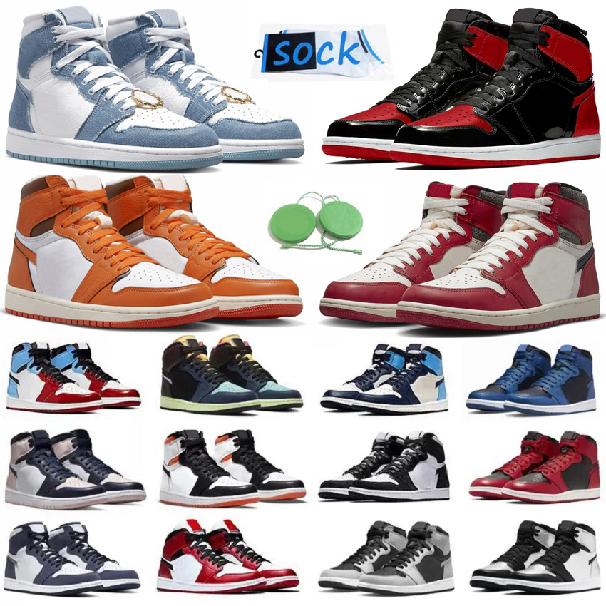 

1 1s mens Basketball Shoes Sneaker Lost Found Gorge Pine Green Bred Patent Dark Mocha Newstalgia Grey Fog StarFish Obsidian Denim Men Women Trainers Sports Sneakers, Color#31