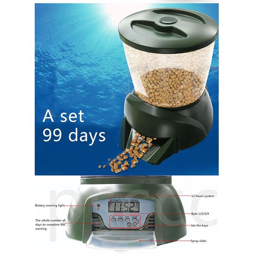 

Automatic Food Dispenser Tank Digital Aquarium Timer With LCD display Fish Feeders For Pond