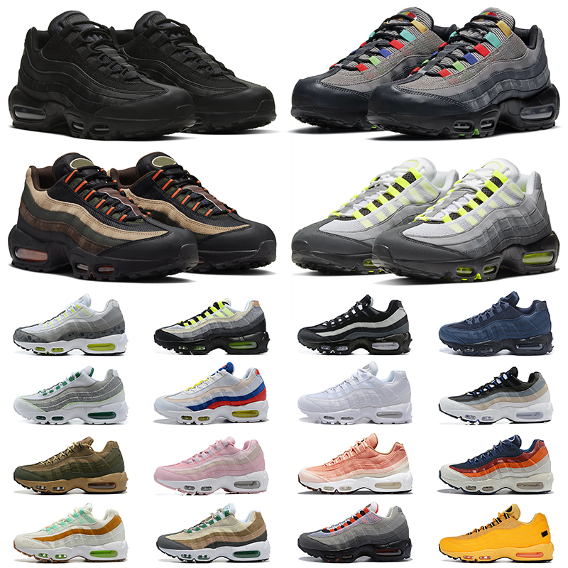 

95 running shoes men women 95s mens sneakers OG Neon Triple Black White Greedy Khaki womens outdoor sneaker trainers, #38 40-46 nyc taxi
