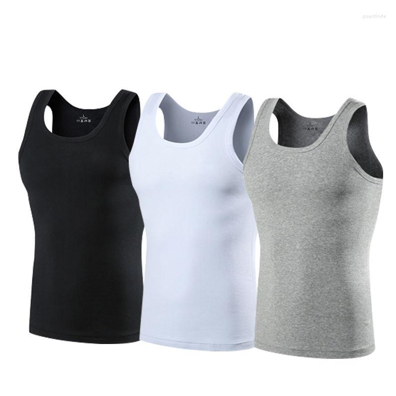 

Undershirts 2Pcs Cotton Men's Undershirt Bottoming Shirt Men Casual Top Soft Breathable Slim Male Fitness Sportswear, White black