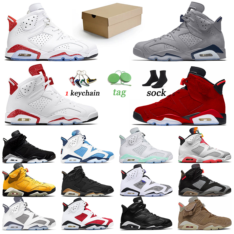 

AAA Quality Basketball Shoes Jumpman 6s Big Size US 13 Men Women Trainers Sports Sneakers Designers Athletic Gold Hoops Alternate Hare Electric Green Smoke Grey, # 40-47 cool grey