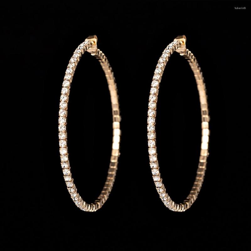 

Hoop Earrings Rhinestone Small And Big For Women Bijoux Classic Fashion Jewelry Wholesale Cute Gift E602