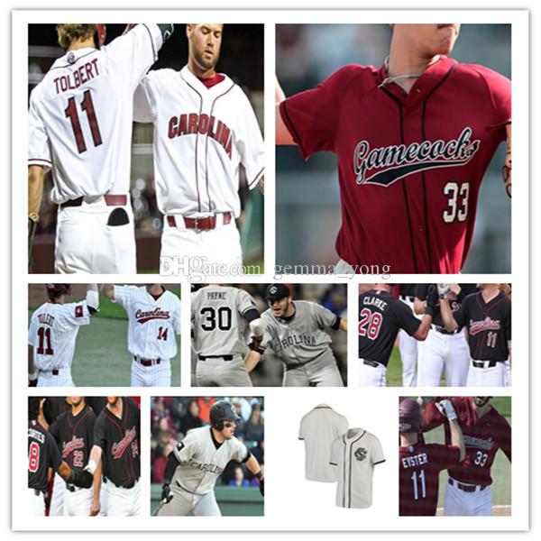 

Custom USC South Carolina Gamecocks Baseball Jersey Andrew Eyster Brandt Belk Braylen Wimmer Michael Braswell Josiah Sightler Kevin Madden C, Man red