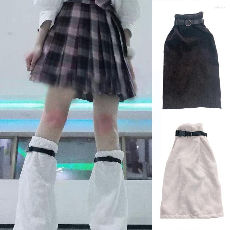

Women Socks Black White Kawaii Winter Loose Girl Stocking Cute Uniform Fluffy Boot Knitted Knee-hig V7o9
