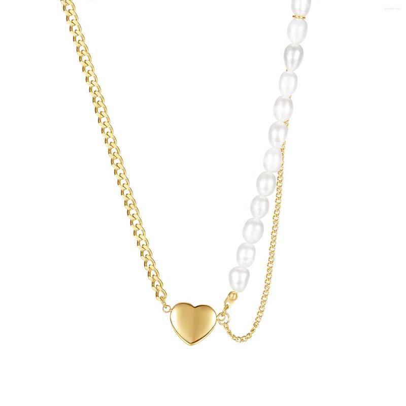 

Chains Hip Hop Fashion Love Titanium Steel Necklace Female Light Luxury Personality Versatile Clavicle Chain