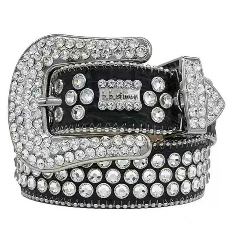 

2022 Designer Bb Belt Simon Belts for Men Women Shiny diamond belt Black on Black Blue white multicolour with bling rhinestones as gift, Yellow