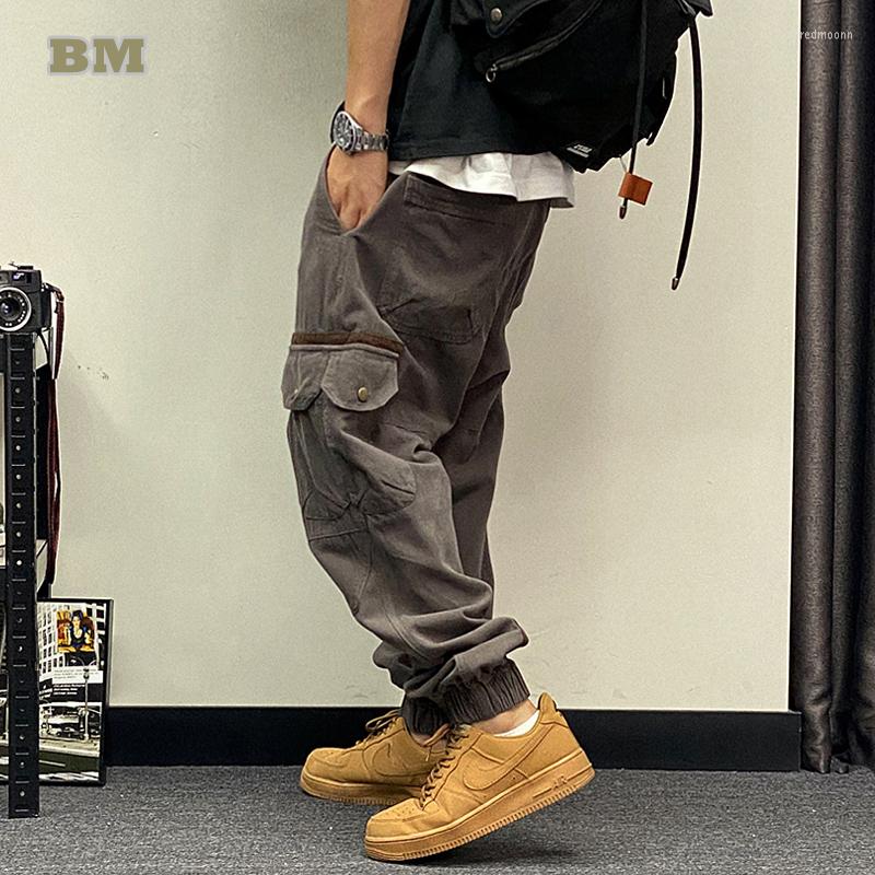 

Men's Pants Plus Size Japanese Streetwear Casual Cargo Men Clothing Harajuku Sports Joggers Korean Hip Hop Oversize Trousers Male, Black