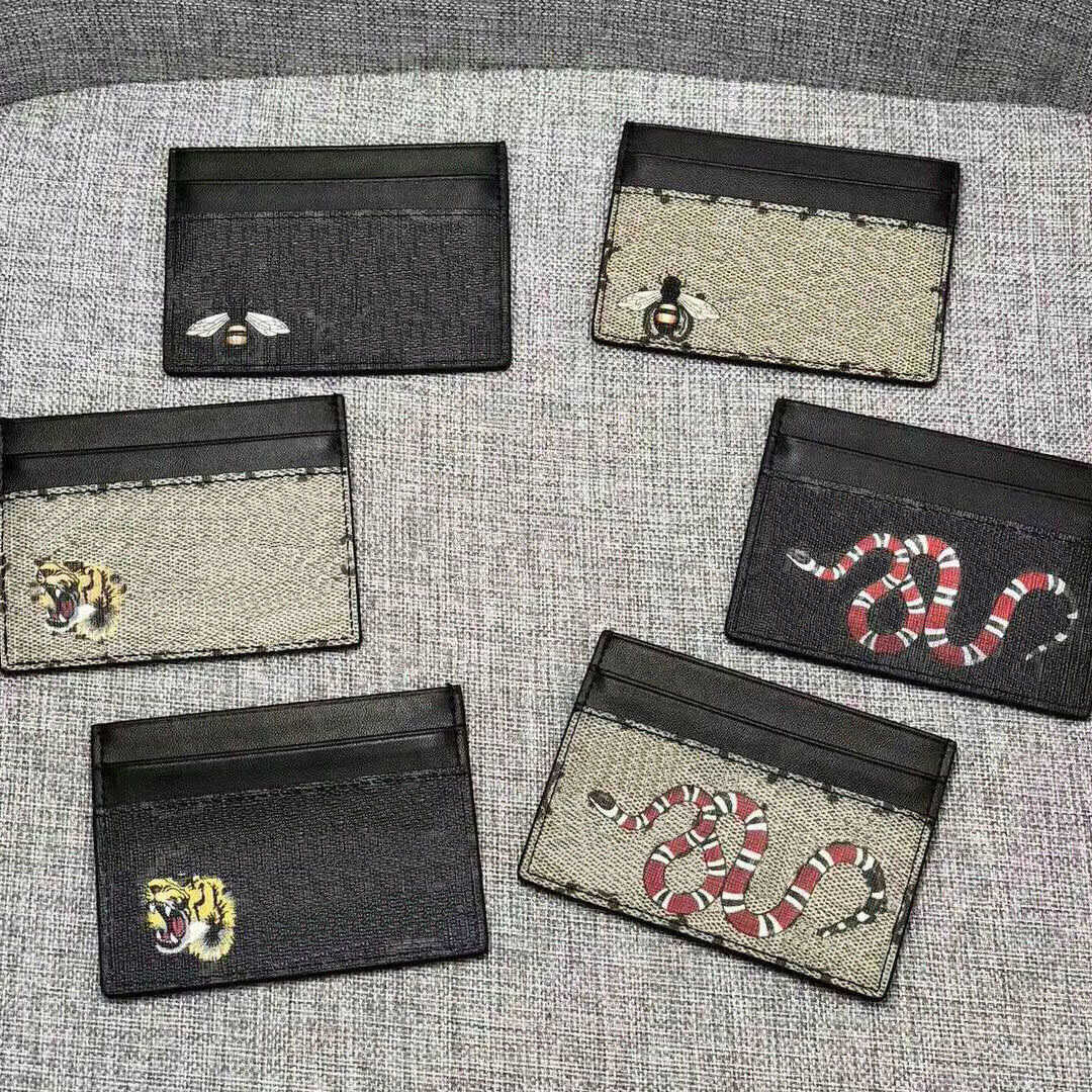 

2022 Men luxurys designers cardholder Holders Classic womens Casual Credit Card Holder G cowhide Leather Ultra Slim Wallet mens Women, Box