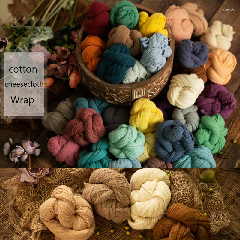 

Blankets Born Cheeseloth Wrap Cotton Gauze Baby Swaddle Blnaket Stretch Knit Pography Props #P2507