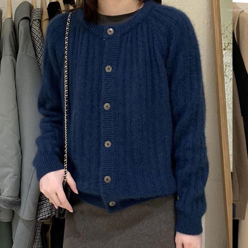 

Women's Sweaters Cardigan Coat Korean Soft Sweater Lazy High Sense Autumn Clothes 2022 Women's Long Sleeved, Black