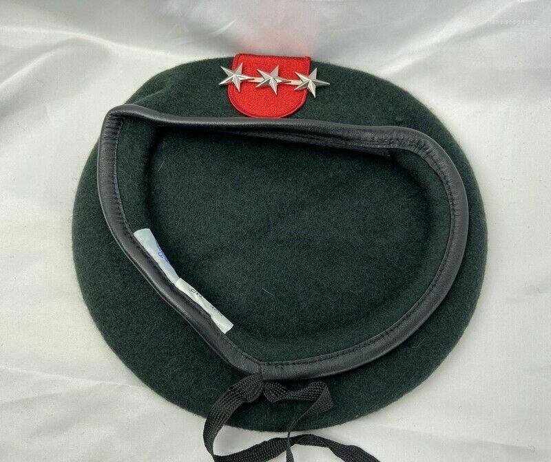 

Berets US Army 7th Special Forces Group Green Beret 3star Lieutenant General Rank Hat Military Store, Picture shown