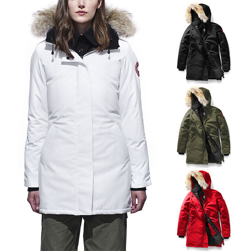 Winter jackets GOOSE down coat real wolf fur big pockets thick jacket duck fashion hooded out clothes warm Canada womens coats