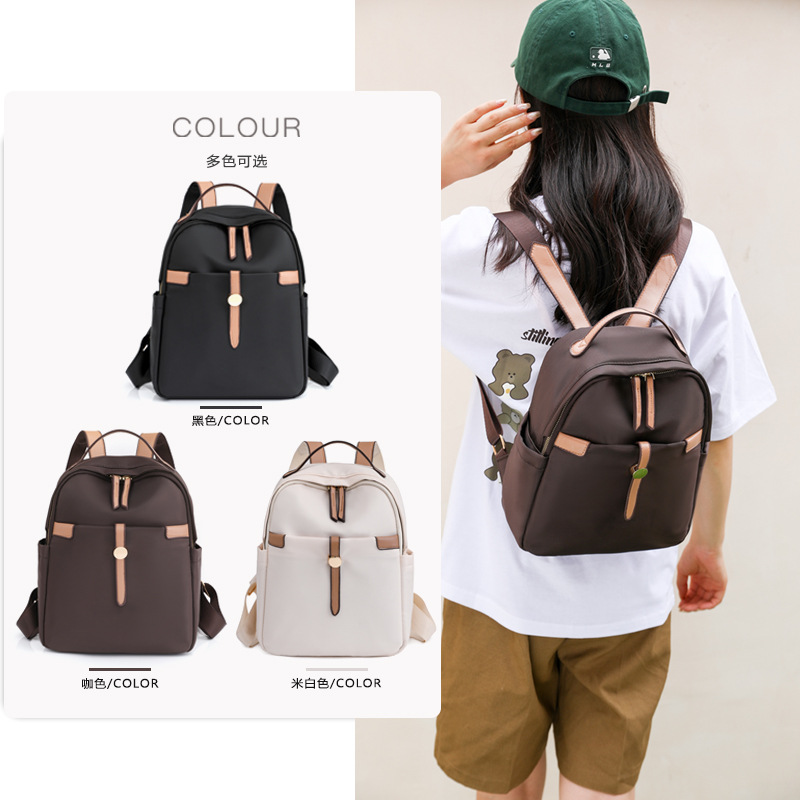 

Women Backpack Style Canvas Oxford Fashion Casual Bags Small Girl Schoolbag Business Laptop Backpack Charging Bagpack Rucksack Sport&Outdoor Packs 6717, Black
