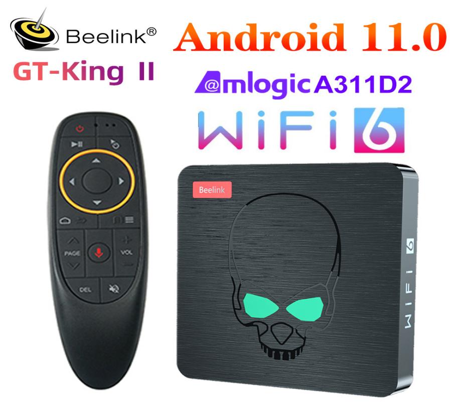

Beelink GT King II WiFi 6 TV BOX Android 11 Amlogic A311D2 Octa Core LPDDR4 8GB 64GB 4K BT50 1000M USB3 Set Top Box6604482