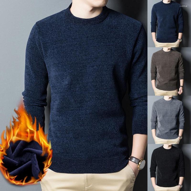 

Men's Sweaters Fashion Men's Casual Slim Fit Basic Knitted Sweater Pullover Male Autumn Winter Tops RoundNeck Warm, Navy blue