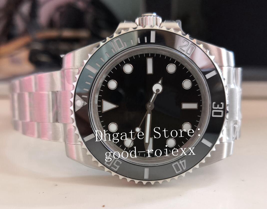 

4 Style No Date Watches Men BP Automatic 2813 Mens Watch Green Black Blue Ceramic Dive Crystal Sapphire Airglow Lumed Super factory Glidelock Clasp Bpf Wristwatches, Green velvet bag