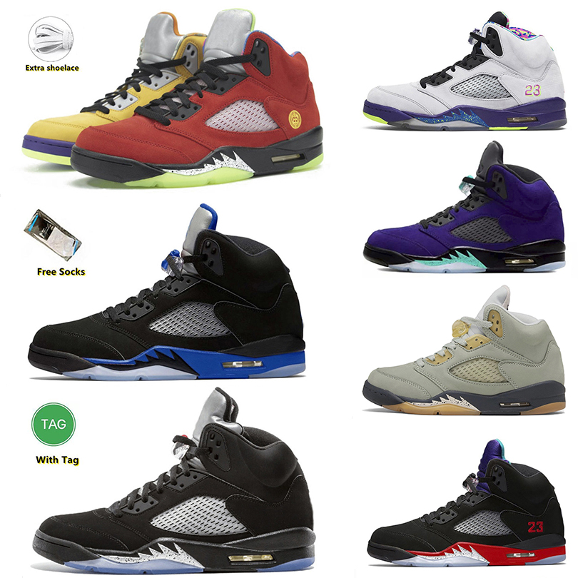 

Jumpman 5 Basketball Shoes Racer Blue Top 3 Jade Horizon jordas What The 5s Alternate Bel Michigan Fire Red Grape Space Jam Sports, Item#17