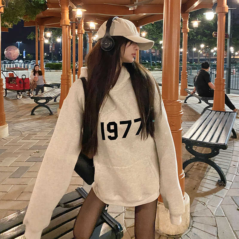 

Men' Hoody Fashion Fog Designer Esenti 1977 Cotton Oversize Printed Sweater Women New Thickened Hoodie Sweatshirt EUHO, White-gray